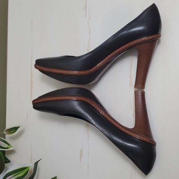 Celine | Dark Brown Platform Pumps Sz 37 - Picture 9 of 12